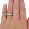 1ctw Round Diamond Milgrain Detailed Engagement Ring in 14K White Gold Modeled