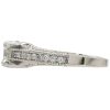 1ctw Round Diamond Milgrain Detailed Engagement Ring in 14K White Gold Side profile
