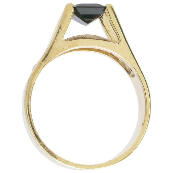 2.04ctw Blue Spinel Ring with Diamond Accent 14K Gold profile
