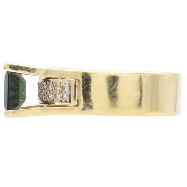 2.04ctw Blue Spinel Ring with Diamond Accent 14K Gold side