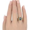2.04ctw Blue Spinel Ring with Diamond Accent 14K Gold worn