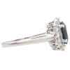 2.17ctw Natural Sapphire Ring with Diamond Halo 14K White Gold side