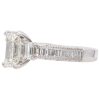 2.39ctw 3-Stone Emerald Cut Diamond Engagement Ring 14K White Gold Angled