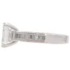 2.39ctw 3-Stone Emerald Cut Diamond Engagement Ring 14K White Gold Side