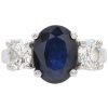 3.24ctw Sapphire Three-Stone Ring Platinum front