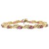 5.33ctw Natural Ruby Line Bracelet 14K Gold front