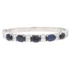 5.95ctw Sapphire Bangle Bracelet 14K White Gold front