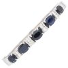 5.95ctw Sapphire Bangle Bracelet 14K White Gold main