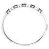 5.95ctw Sapphire Bangle Bracelet 14K White Gold profile
