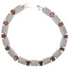 9.12ctw Garnet Filigree Bracelet 14K White Gold full
