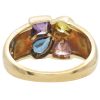 Colorful Confetti Multi Gemstone Ring 14K Gold back