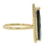 Custom 4 Carat Tourmaline Pear Gemstone Halo Ring Yellow Gold Halo Side