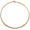Double Cable Collar Necklace with Diamond & Sapphire Accent 14K Gold
