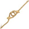Double Snake Love Knot Victorian Revival Bracelet 18K Yellow Gold Entirty