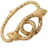 Double Snake Love Knot Victorian Revival Bracelet 18K Yellow Gold Front