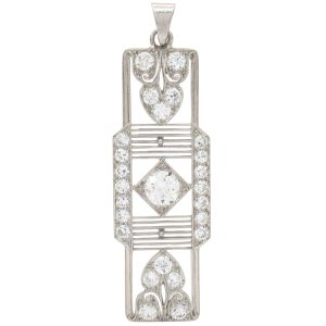 Edwardian 1.74ctw Diamond Pendant Platinum