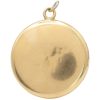 Edwardian Era Round Floral Locket Pendant 14K Gold back