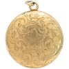 Edwardian Era Round Floral Locket Pendant 14K Gold front