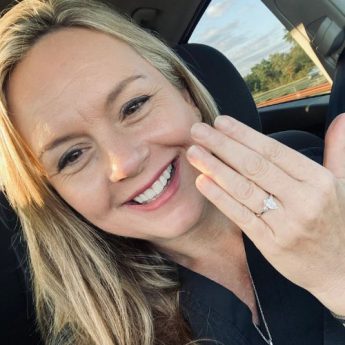 Happy Customer with Custom Engagement Ring