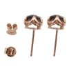 Le Vian 0.88ctw Chocolate Quartz Stud Earrings 14K Rose Gold side with backs