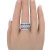 Le Vian 1.41ctw Diamond & Sapphire Wide Band Ring 18K Gold worn