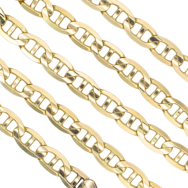 Mariner Link Chain Necklace 14K Gold 20 Length links