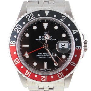 Pre-Owned Rolex 40MM GMT Master II Coke (1991) Stainless Steel Model 16710