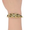 Victorian Revival 0.32ctw Diamond & Black Enamel Bracelet 14K Gold worn