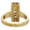 Victorian Revival 0.55ctw Diamond Ring with Black Enamel in 14K Gold back