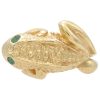Vintage 0.10ctw Emerald Frog Ring 14K Gold body