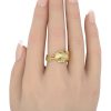 Vintage 0.10ctw Emerald Frog Ring 14K Gold worn