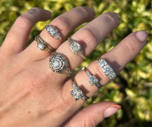 Vintage and Antique Jewelry Rings on hand