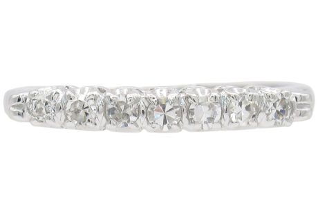 0.24ctw Diamond Art Deco Band Ring Platinum