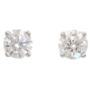 0.50ctw Diamond Stud Earrings 14K White Gold