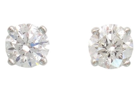 0.50ctw Diamond Stud Earrings 14K White Gold