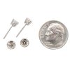 0.50ctw Diamond Stud Earrings 14K White Gold size
