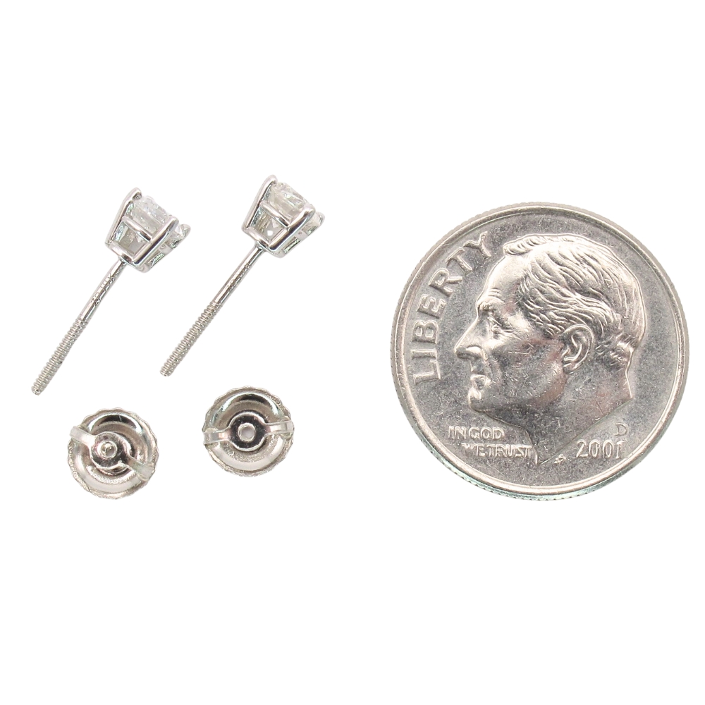 0.50ctw Diamond Stud Earrings 14K White Gold size 0.50ctw Diamond Stud Earrings 14K White Gold size