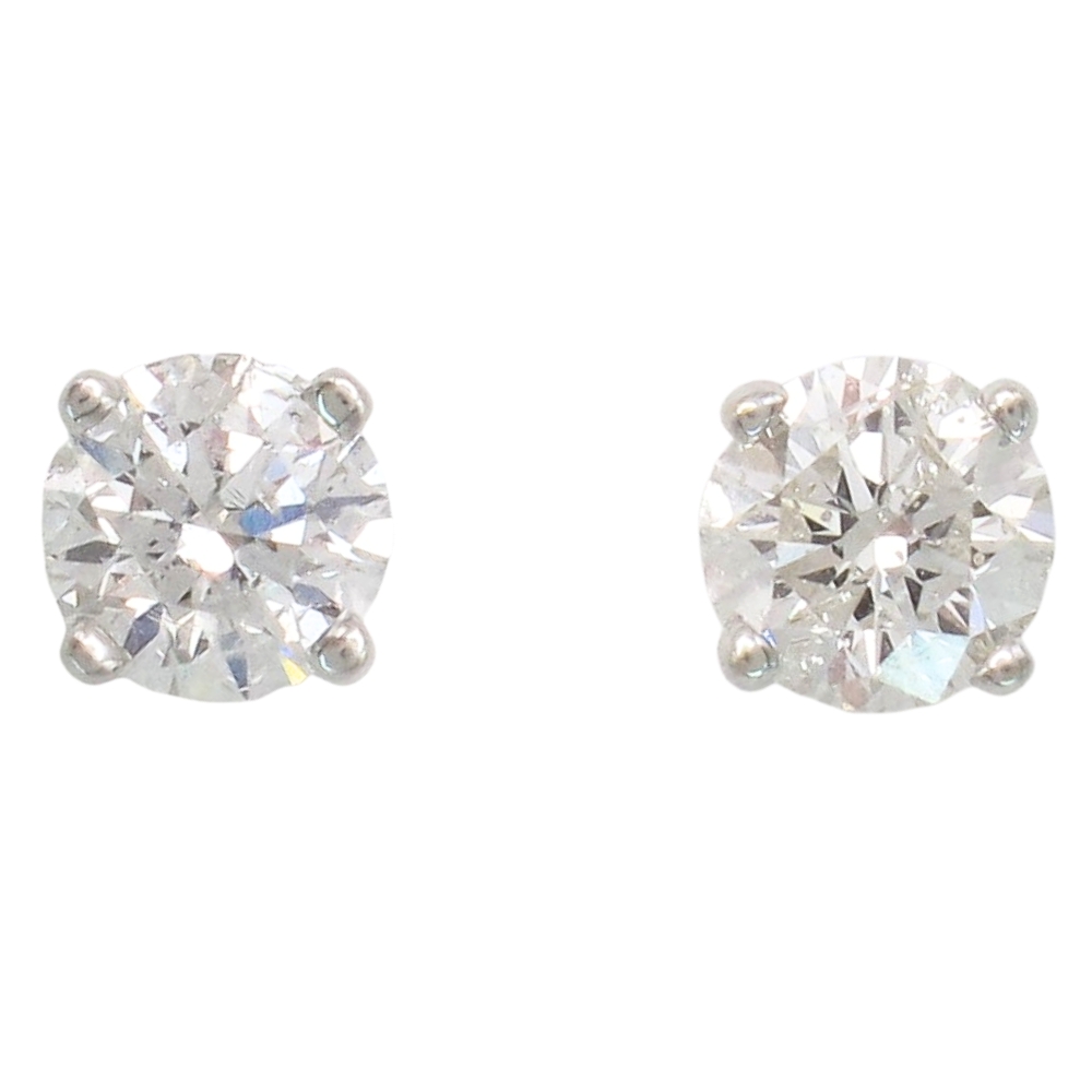 0.50ctw Diamond Stud Earrings 14K White Gold