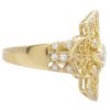 0.64ctw Diamond Cross Filigree Ring 14K Gold side