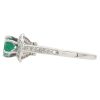 1.04ctw Natural Emerald Ring with Diamond Halo 14K White Gold side