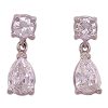 1.05ctw Pearl Diamond Drop Earring 14K White Gold