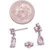 1.05ctw Pearl Diamond Drop Earring 14K White Gold Scale