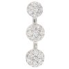 1.0ctw Diamond Cluster Drop Pendant 14K White Gold