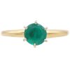 1.20ct Natural Emerald Solitaire Ring 14K Two-Tone Gold