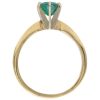 1.20ct Natural Emerald Solitaire Ring 14K Two-Tone Gold profile