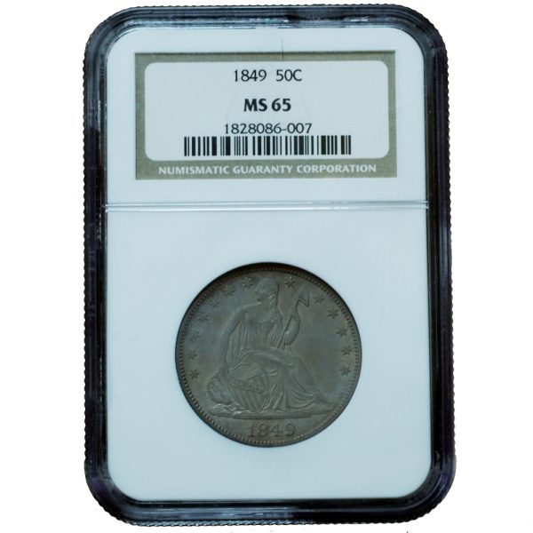 1849 Seated Liberty Half Dollar MS65 NGC Certified