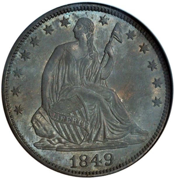 1849 Seated Liberty Half Dollar MS65 NGC Certified
