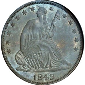 1849 Seated Liberty Half Dollar MS65 NGC Certified