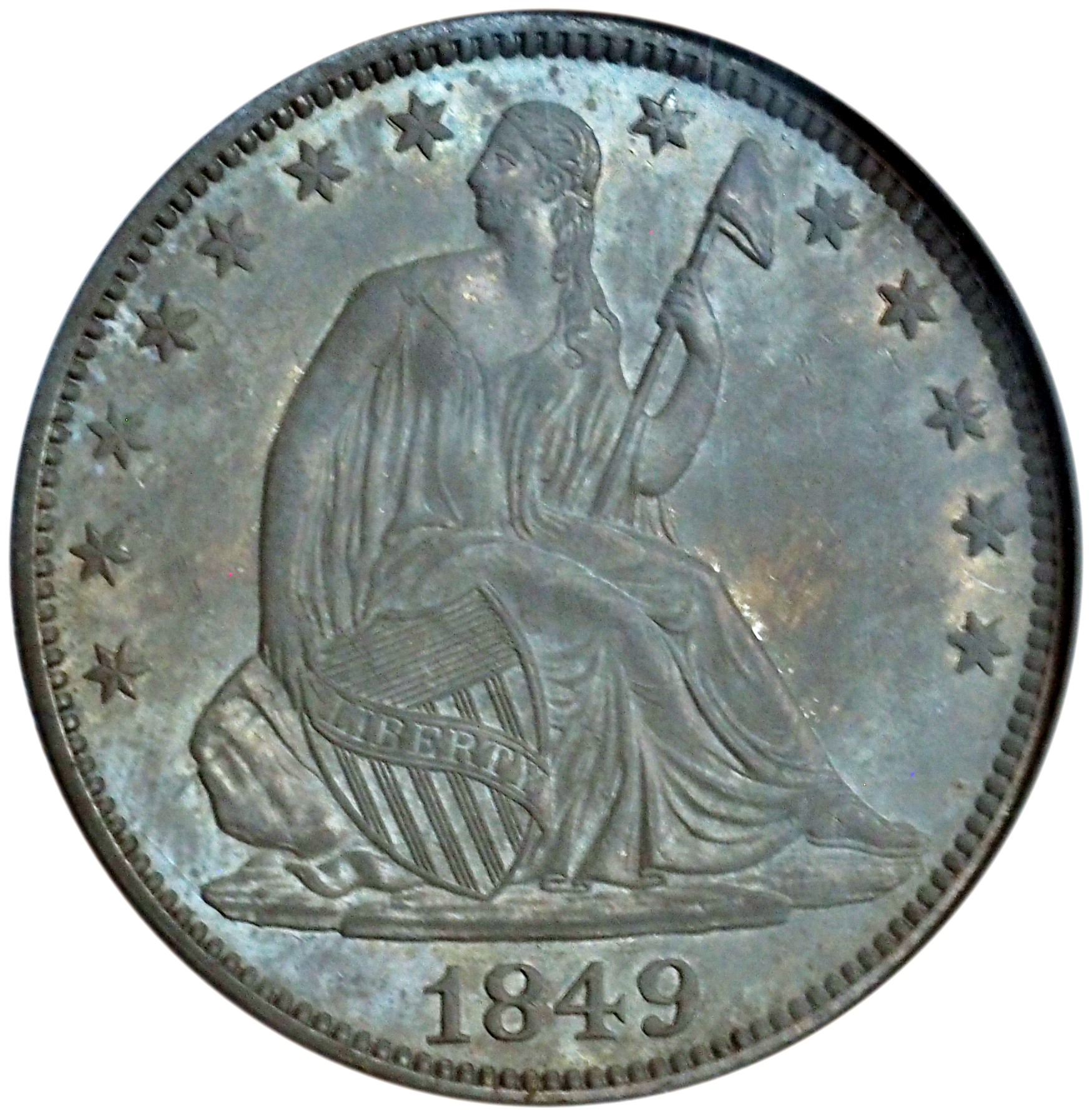 1849 Seated Liberty Half Dollar MS65 NGC Certified