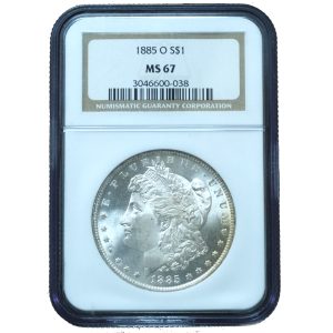 1885-O Morgan Dollar MS67 NGC Certified
